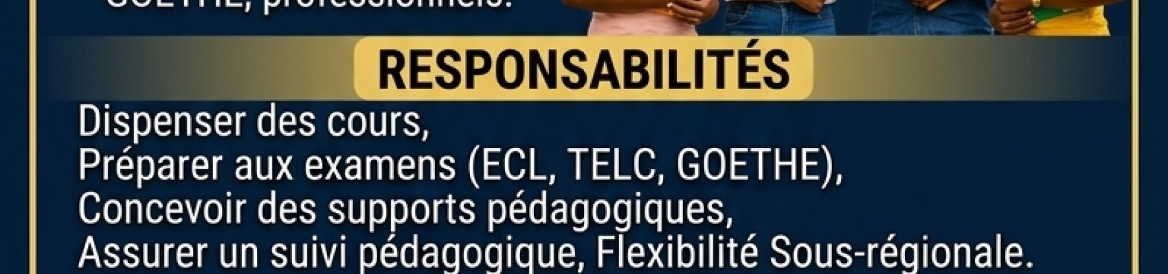 Banner image for Offre d'emploi : Enseignant(e) d'Allemand à Yaoundé