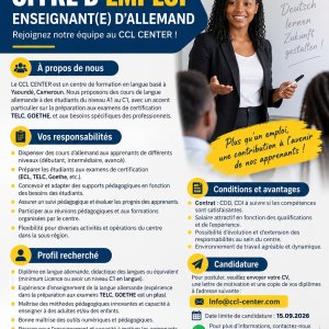thumbnail for Job Offer: German Language Teacher in Yaoundé