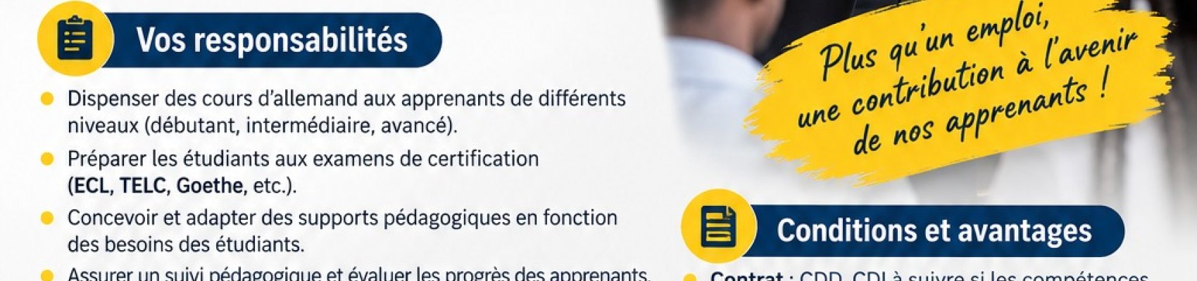 Banner image for Job Offer: German Language Teacher in Yaoundé